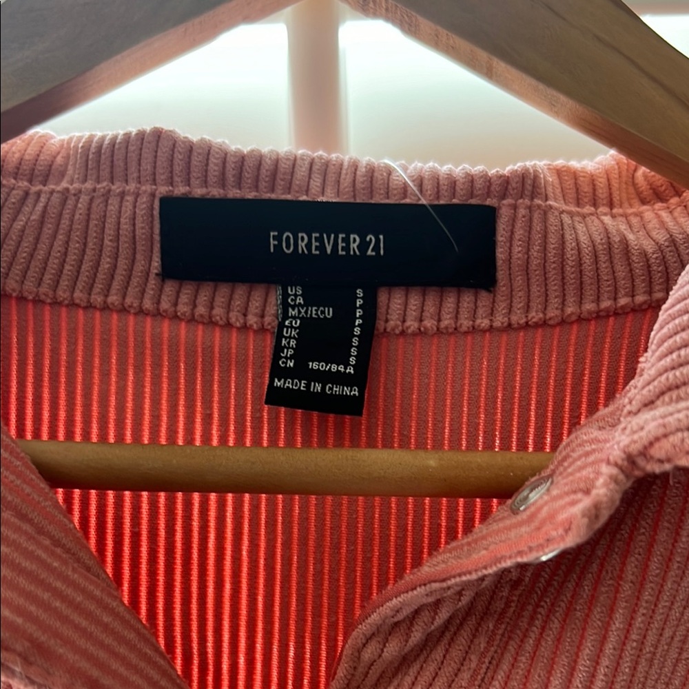 Pink Corduroy Shacket - Picture 3 of 6